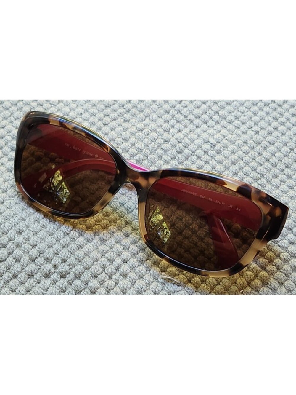 Kate Spade Johanna/S ESP Y6 Pink Brown Cat Eye Sunglasses Frames 53-17 135 Women